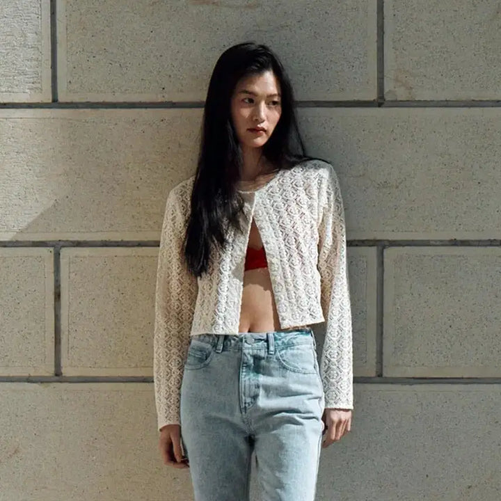 [BUNJANG] YUERE Lace Cardigan Black / 유에르(YUERE) 레이스가디건 44-55 새상품