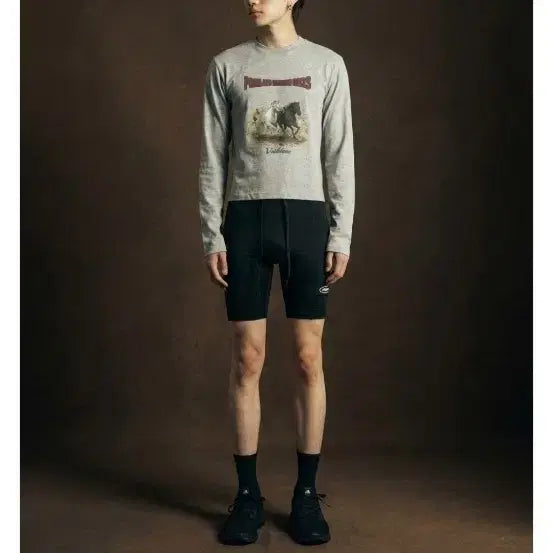 [BUNJANG] Vervris Portland Running Horse Crop Long Sleeve T-Shirt / 베르브리스 포틀랜드 러닝 홀스 크롭 긴팔