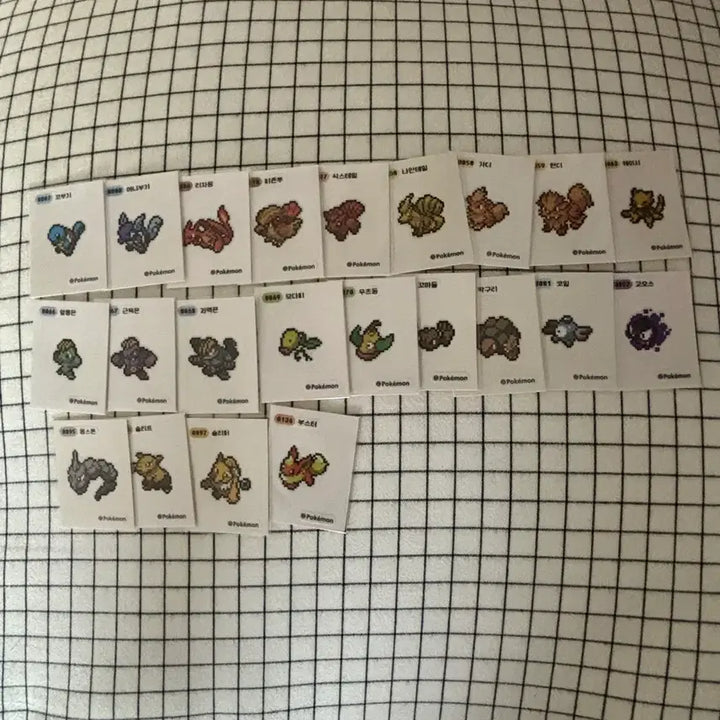 [BUNJANG] Pokemon Pixel Stickers Bundle Set / 포켓몬 픽셀 띠부씰 일괄