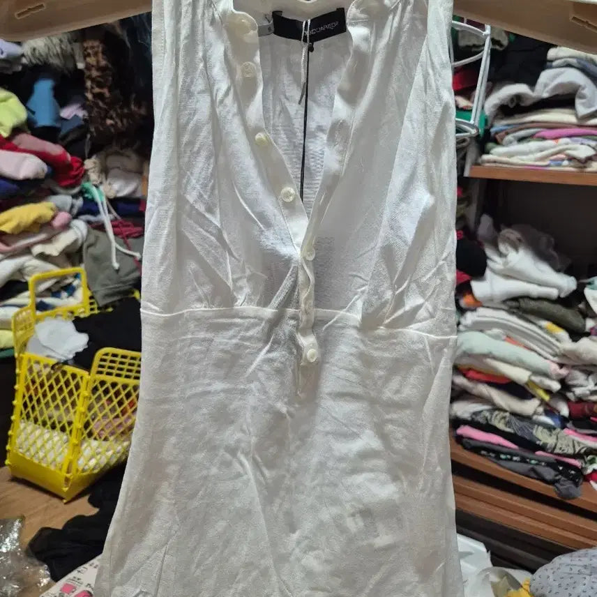 [BUNJANG] Dsquared2 Sleeveless T-Shirt White / 디스퀘어드2 민소매 반팔 티셔츠 화이트
