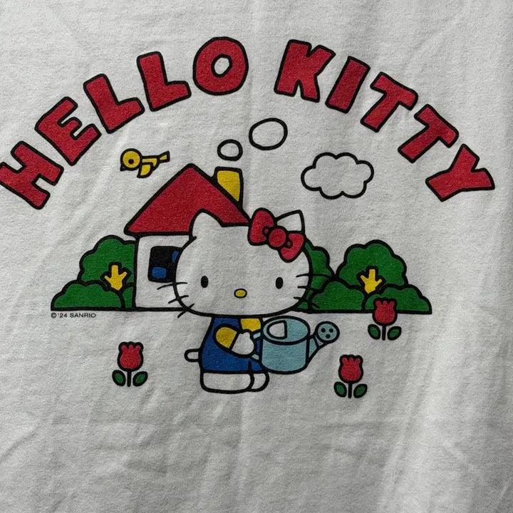 [BUNJANG] SPAO Hello Kitty Short Sleeve T-Shirt White / 스파오 핼로키티 반팔 티셔츠 화이트