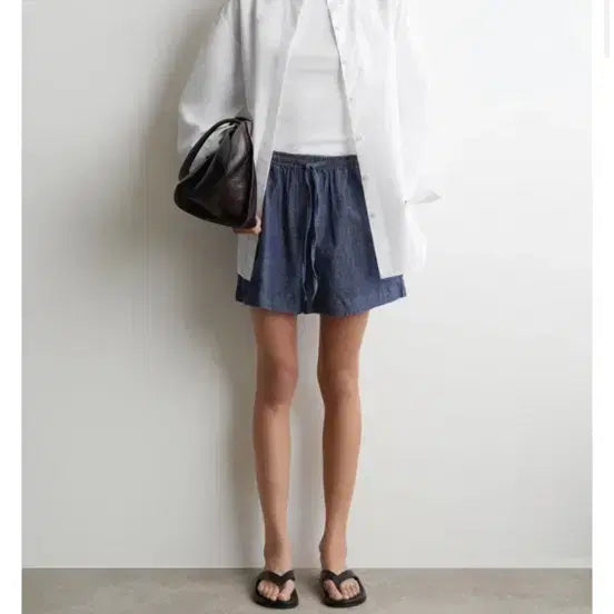[BUNJANG] COS Drawstring Denim Shorts / COS 드로우스트링 데님 쇼츠(무료배송)
