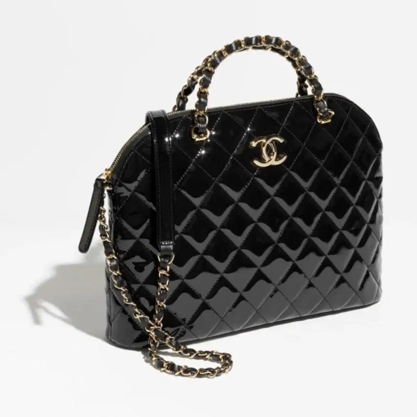 [BUNJANG] Chanel Lambskin Quilted Tote Bag Shoulder Bag Black / 샤넬 램스킨 퀼팅 토트백 마지막가격