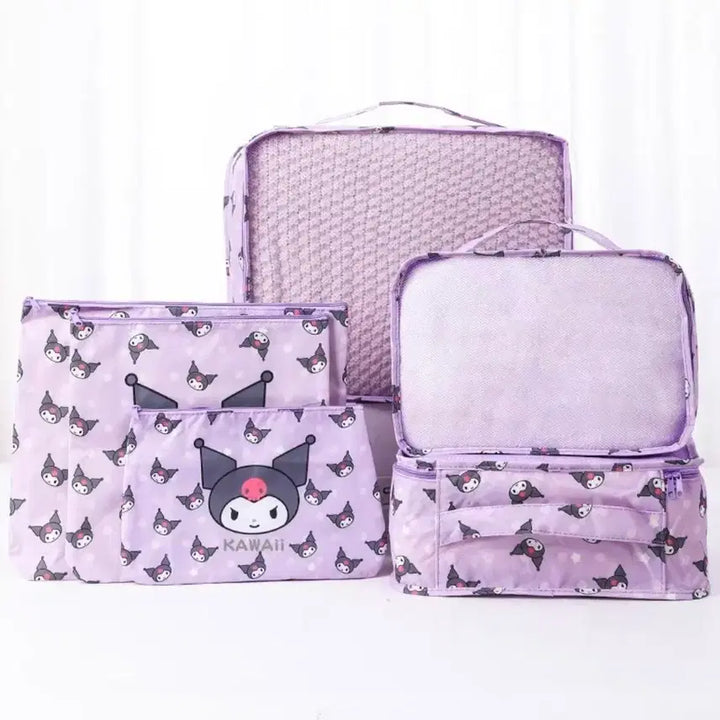 [BUNJANG] Kuromi 6-Piece Pouch Set / 쿠로미 파우치 6종세트