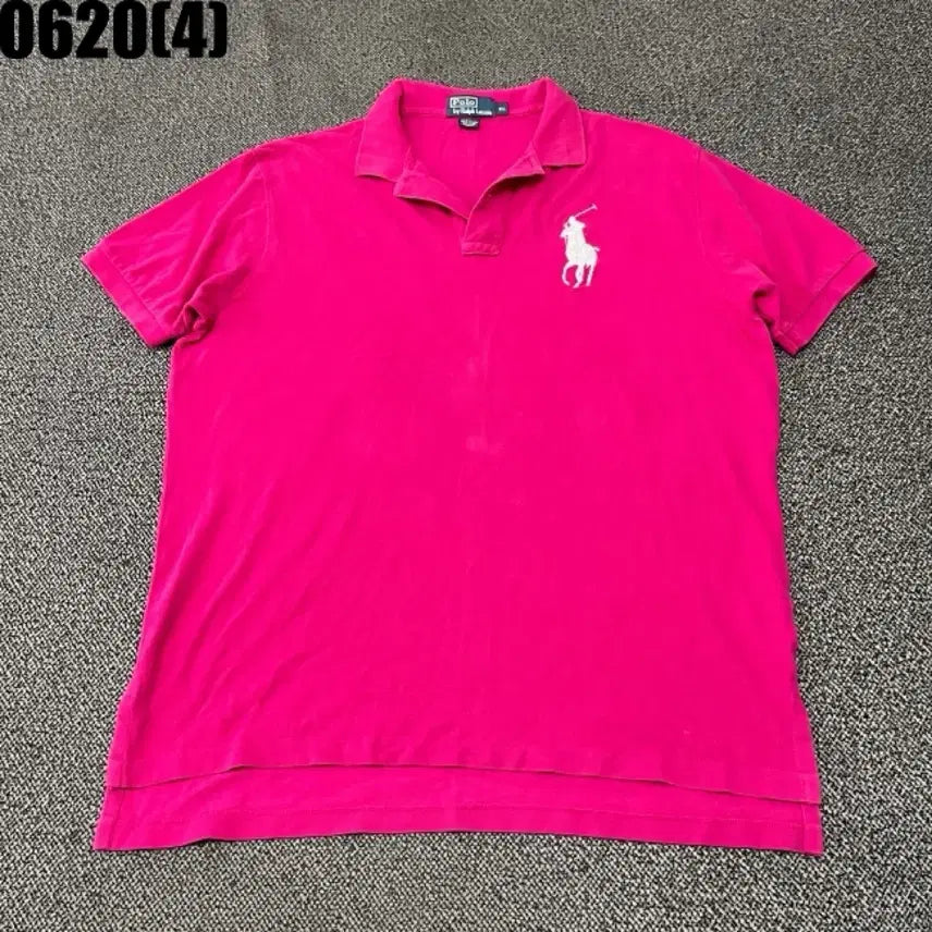 [BUNJANG] Polo Pink Short-Sleeve Polo T-Shirt (Vintage 0620) / [XL] 폴로 | 핑크 반팔 카라 티셔츠 (빈티지 0620)