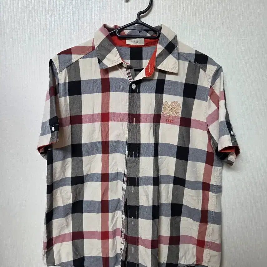 [BUNJANG] Daks Check Short Sleeve Shirt 165 / 닥스 체크 반팔 셔츠 165