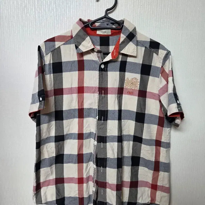 [BUNJANG] Daks Check Short Sleeve Shirt 165 / 닥스 체크 반팔 셔츠 165