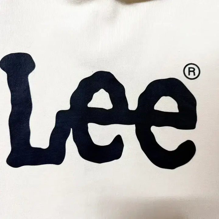 [BUNJANG] Lee Big Logo Hoodie Ivory Oversized Fit / [M,95]Lee 빅로고 후드티 아이보리 오버핏