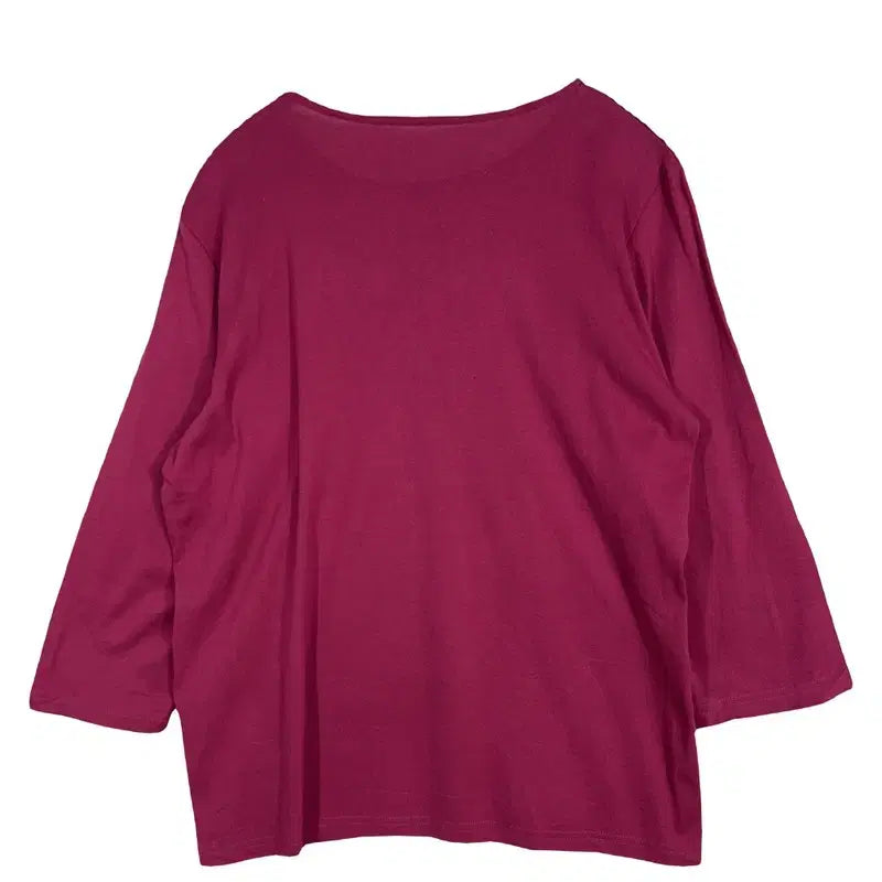 [BUNJANG] NOA Purple Cotton Long Sleeve Loose Fit T-Shirt [L] / NOA 와인 루즈핏 퍼플 긴팔 티 [L] 코튼 100%