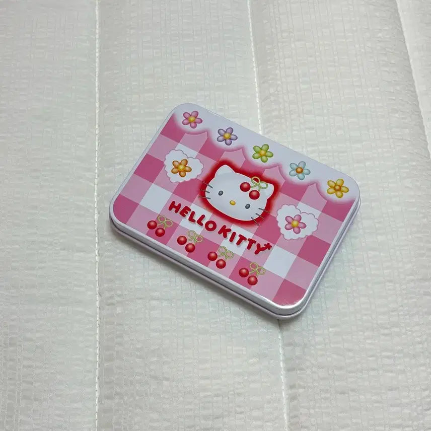[BUNJANG] Sanrio Hello Kitty Cherry Tin Case / Storage Box + Memo Pad / 키티체리틴케이스/보관함+메모지
