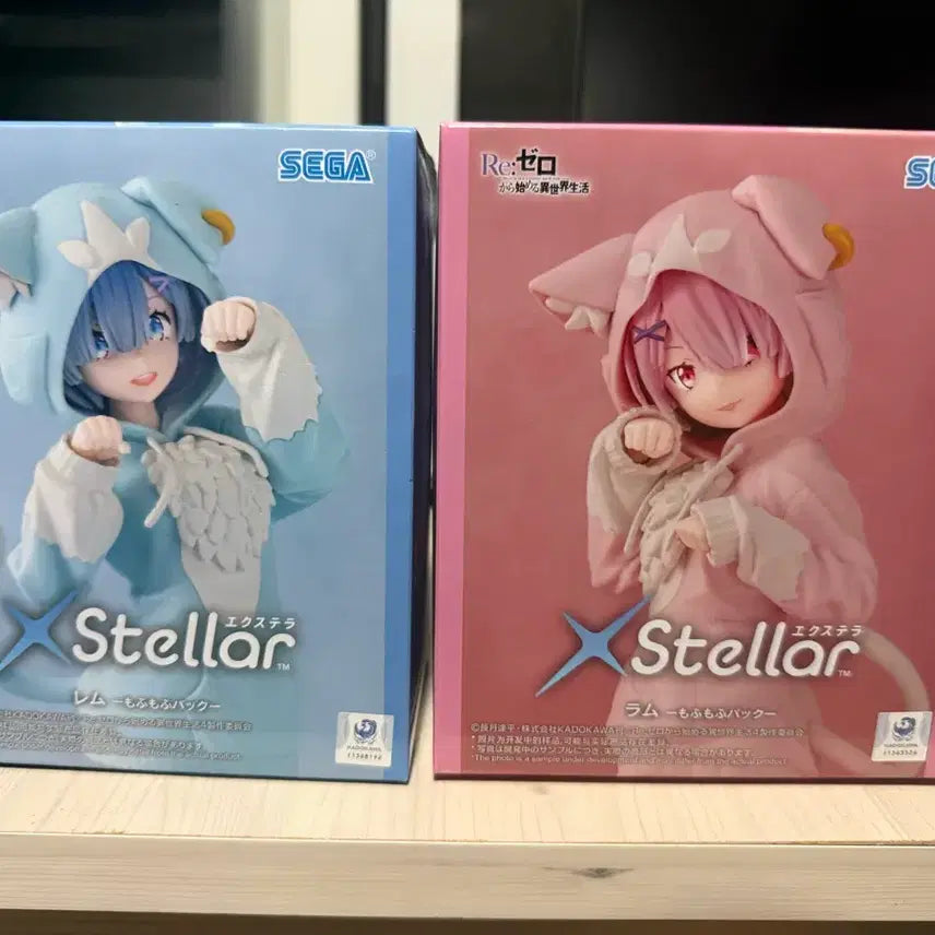 [BUNJANG] SEGA Re:Zero Ram/Rem Mofumofu Pack Figure Set (Sealed) / (미개봉)SEGA 리제로 람,렘 xstellar 피규어 세트