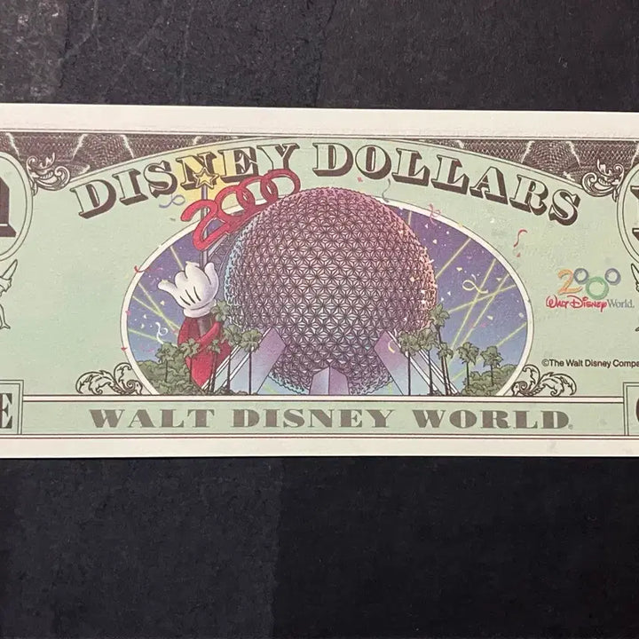 [BUNJANG] Disney Millennium Series 2000 1 Dollar Bills Set (Sequential Serial Numbers) / [완미/미사용] 2000년 밀레니엄 디즈니 1달러 2장 연번호 포함)