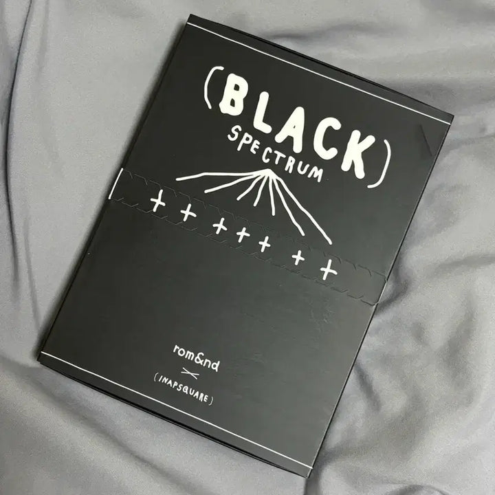 [BUNJANG] Rom&amp;nd INAPI Square Black Spectrum Box Eyeshadow Palette + Lip Gloss + Mini Bag Set / 롬앤 이나피 블랙 스펙트럼 박스 섀도우 팔레트 + 립글로스 + 미니백