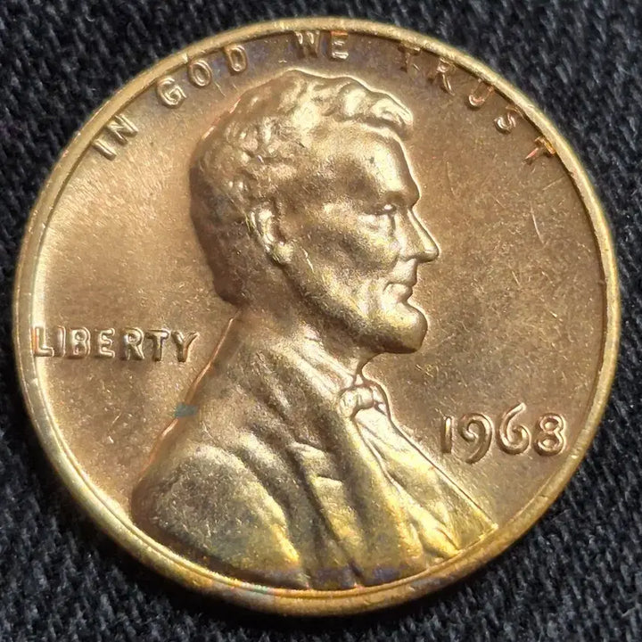 [BUNJANG] 1968 Lincoln Cent, Die Error (Uncirculated) / 링컨 1968년P 센트 L자 붙음 날자 더블다이. 주조에러(완전미사용)