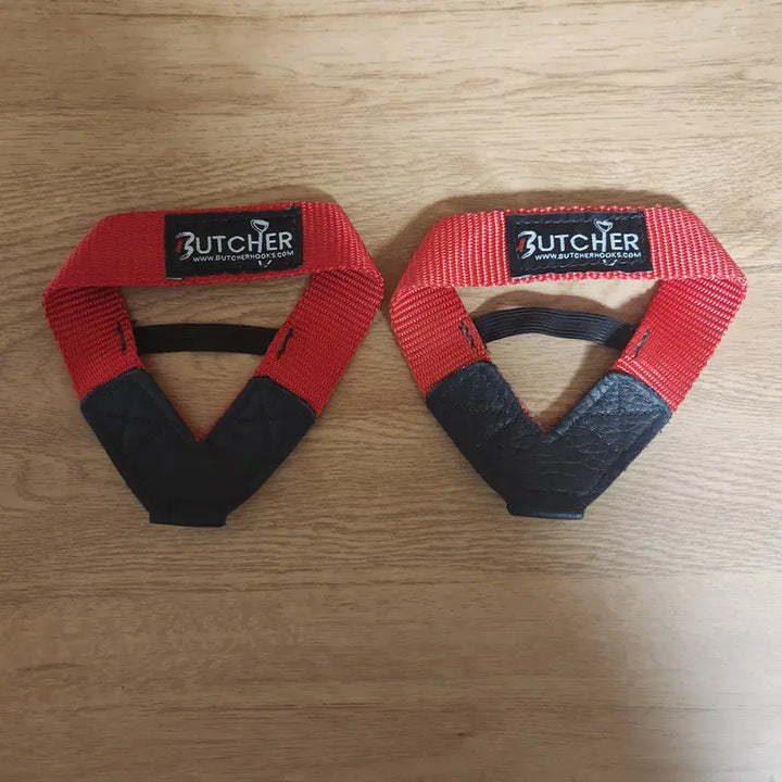 [BUNJANG] Butcher Hooks Lifting Straps Original Red Size S / Butcher Hooks 부처 훅 리프팅 스트랩 오리지널 레드 S사이즈