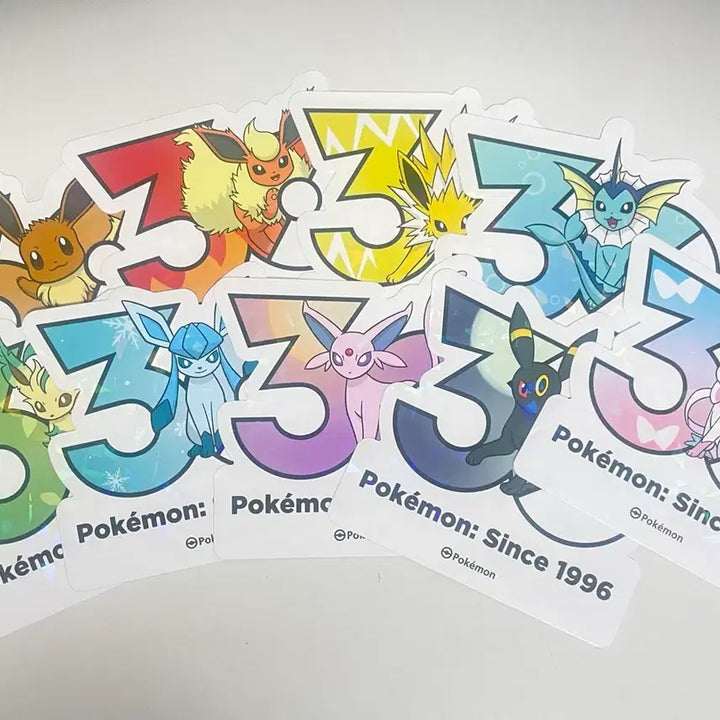 [BUNJANG] Pokemon 30th Anniversary Eeveelutions Sticker Bundle Set / 포켓몬 30주년 스티커 이브이즈 일괄