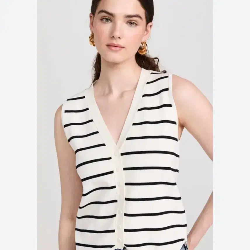 [BUNJANG] Zara Striped Knit Vest (Size S) / 자라 스트라이프 니트베스트 s