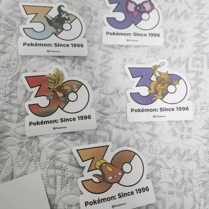 [BUNJANG] Pokemon 30th Anniversary Logo Sticker Set / 포켓몬 30주년 로고 스티커 판매 팬텀 포함
