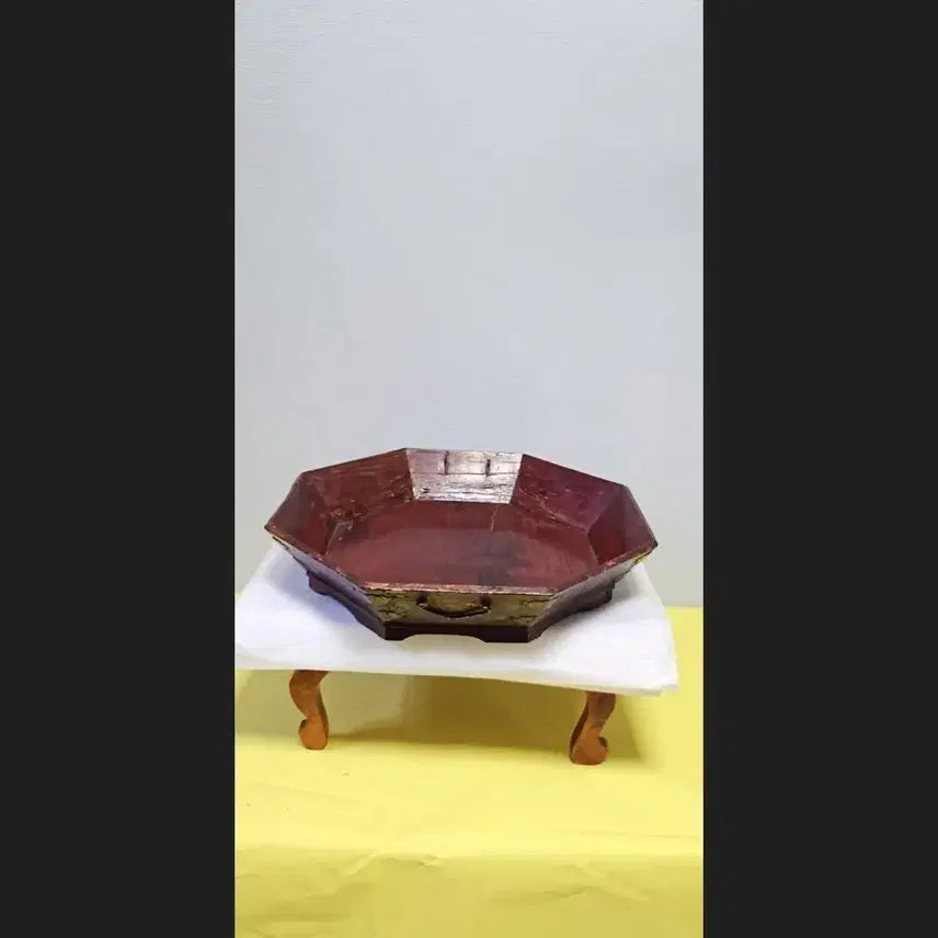 [BUNJANG] Antique Octagonal Wooden Tray / 옛날 모반 나무 함지 팔각 모반입니다