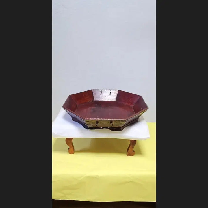 [BUNJANG] Antique Octagonal Wooden Tray / 옛날 모반 나무 함지 팔각 모반입니다