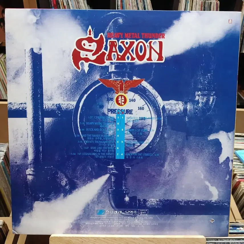 [BUNJANG] Saxon Wheels of Steel Live Album LP / 민트 소장가치 색슨 라이브 앨범 Wheels of Steel LP