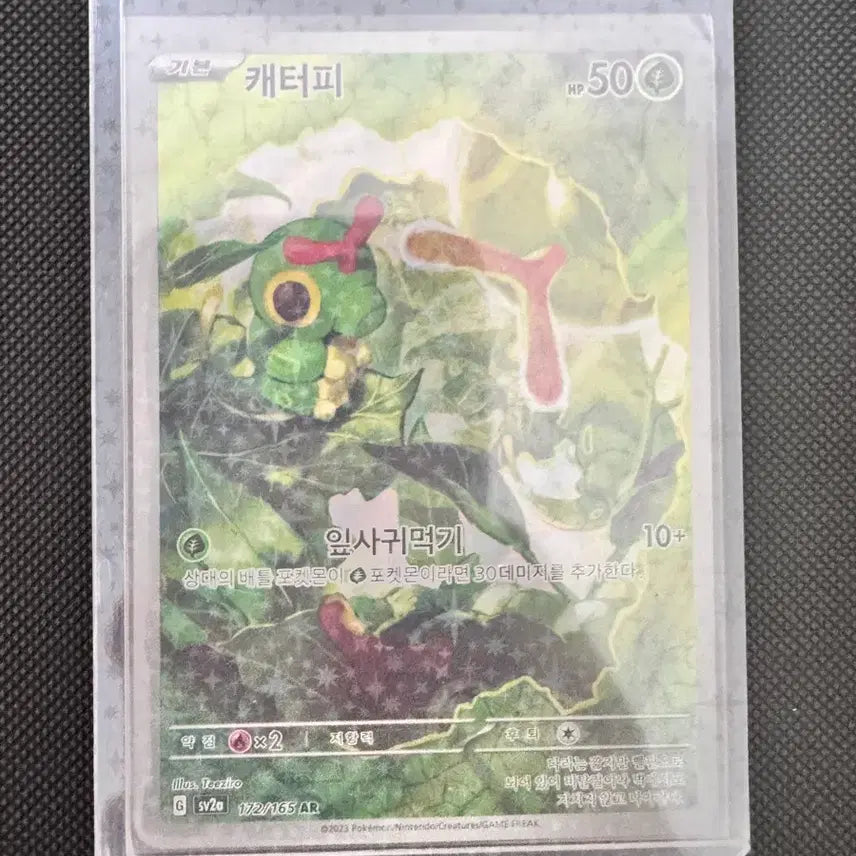 [BUNJANG] Caterpie AR Pokemon Card / 포켓몬 카드 캐터피 ar