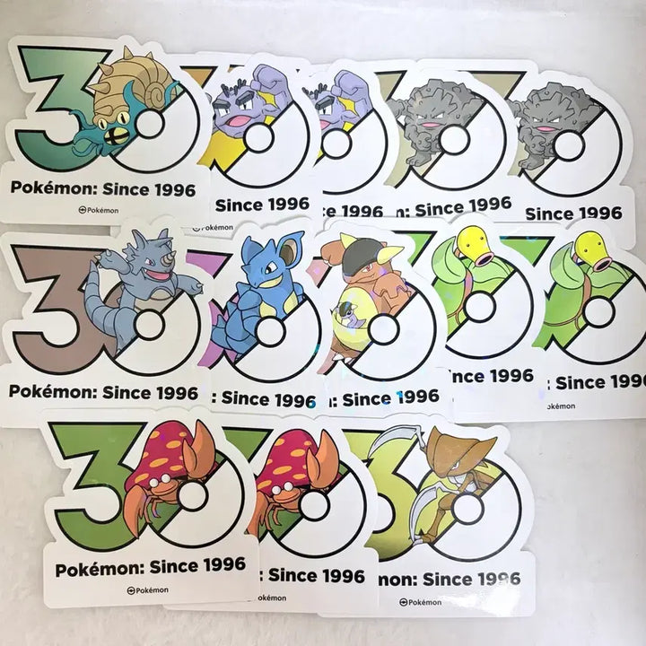 [BUNJANG] Pokemon 30th Anniversary Logo Sticker - Gen 1 / [원가양도]포켓몬 30주년 로고스티커 1세대