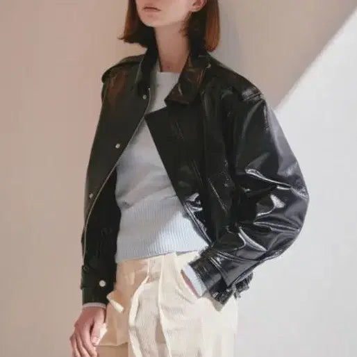 [BUNJANG] AvieMoi Lambskin Leather Jacket / 아비에무아 램스킨 가죽 자켓