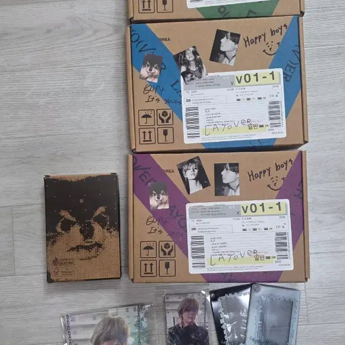 [BUNJANG] BTS V Layover Weverse POB Photocard + Bundle Set (Blue/Green/Purple) / 방탄소년단 뷔 레이오버 위버스 특전 포카+앨범3개 일괄