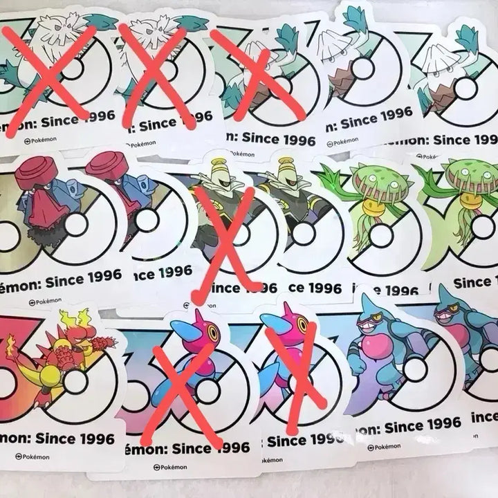 [BUNJANG] Pokemon 30th Anniversary Logo Sticker (3 Pieces) / [원가양도]3p 포켓몬 30주년 로고스티커 4세대