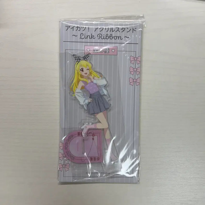 [BUNJANG] Aikatsu! Link Ribbon Acrylic Stand Ichigo (Sealed) / 아이카츠 링크 리본 아크릴 스탠드 이치고 미개봉 판매