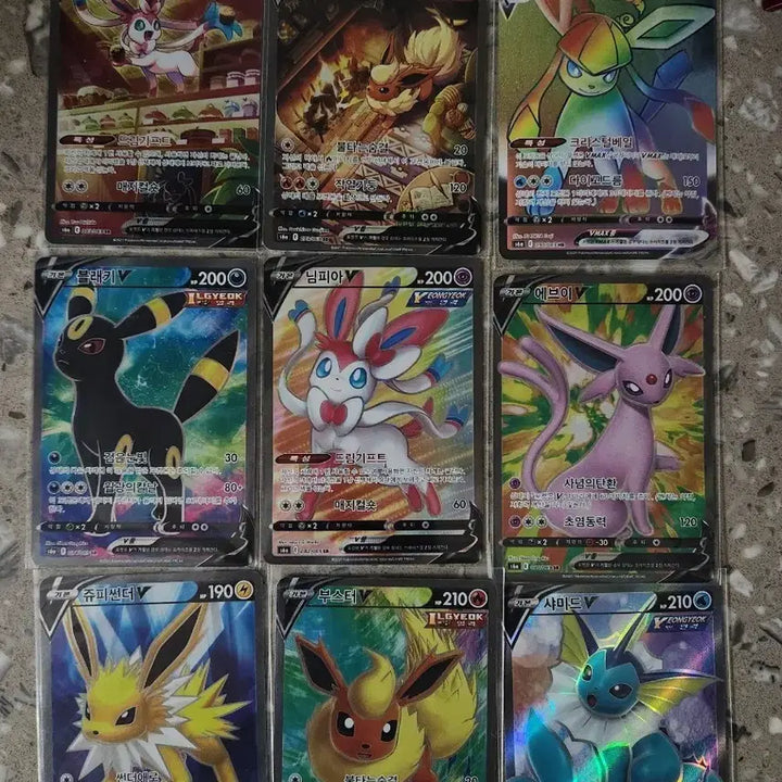 [BUNJANG] Eevee Evolution Set Pokemon Cards / 포켓몬카드 이브이셋트