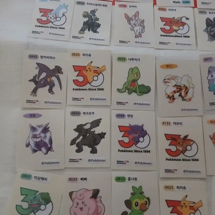 [BUNJANG] Pokemon Stickerset Bundle (44 types) / 포켓몬 띠부씰 일괄 판매 /무료배송 [편의점] 44종