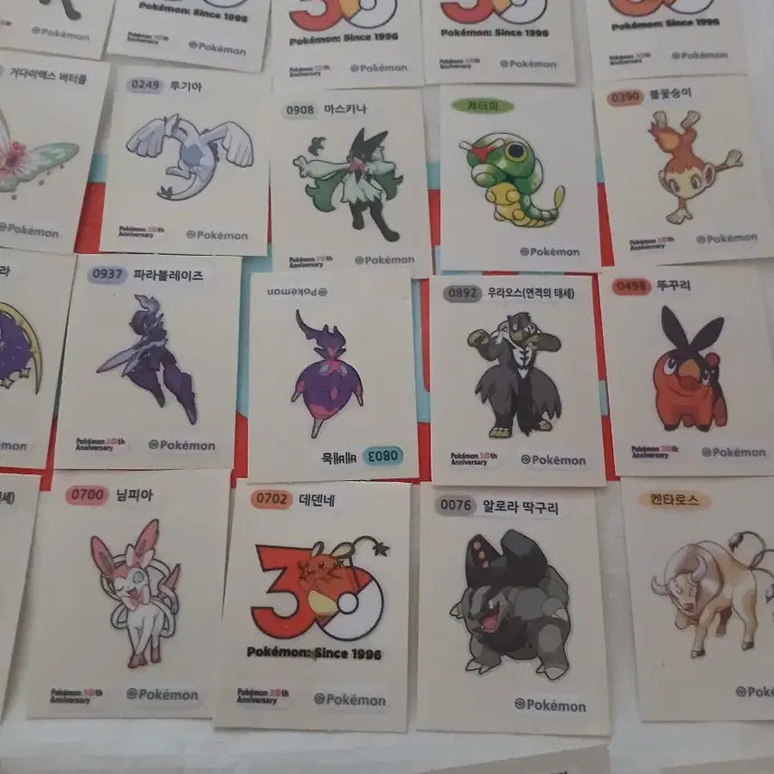 [BUNJANG] Pokemon Stickerset Bundle (44 types) / 포켓몬 띠부씰 일괄 판매 /무료배송 [편의점] 44종