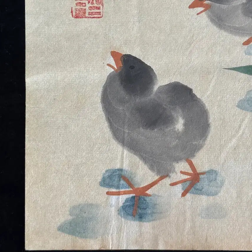 [BUNJANG] Qi Baishi Bird and Flower Painting, Antique Chinese Ink Wash Painting / 제백석 치바이스 화조도 육필 그림 (3) 고화 골동품 수집품