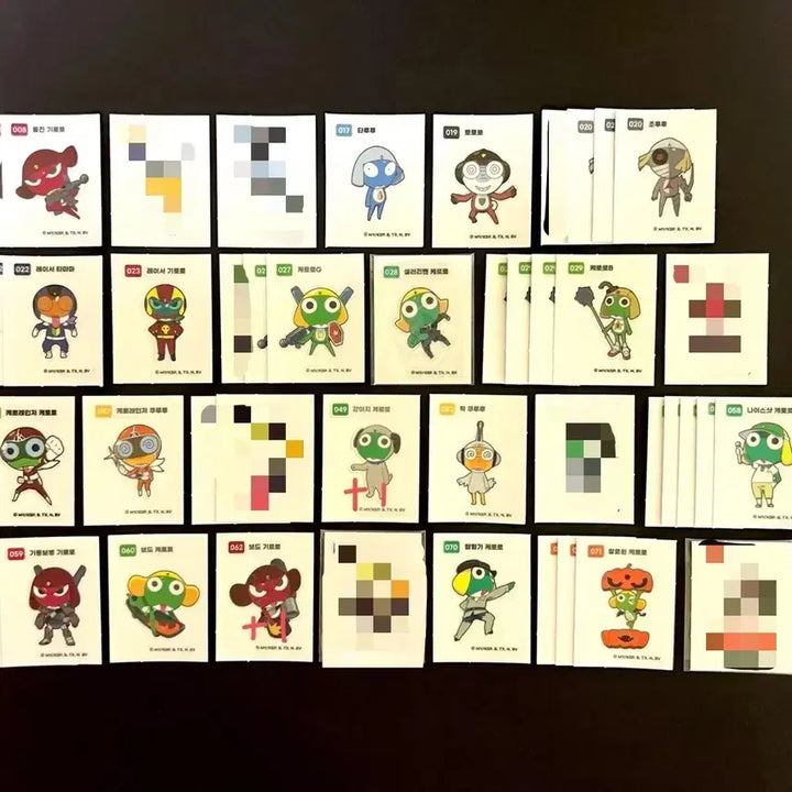 [BUNJANG] Keroro Gunso Tamama Dororo Giroro Keroro Zizou Tteu Tteu Seal Sticker Goods / 개구리중사 케로로 타마마 도로로 기로로 쿠루루 띠부띠부씰 스티커 굿즈