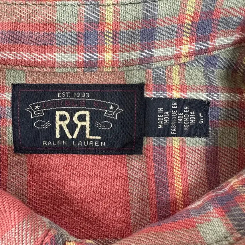 [BUNJANG] RRL Plaid Workshirt L / rrl 플래드 워크셔츠 L 새상품