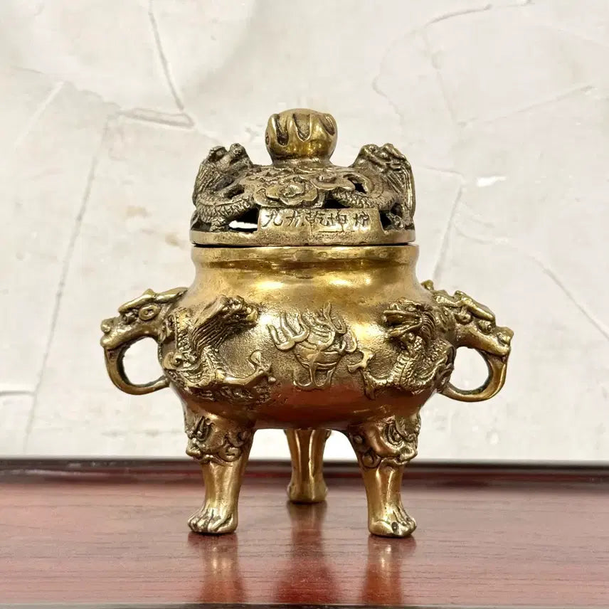[BUNJANG] Bronze Dragon Incense Burner - Buddhist Supplies, Cafe &amp; Shop Interior Prop / 용향로 동향로 삼족향로 불교용품 카페 샵 인테리어 소품 장식용품