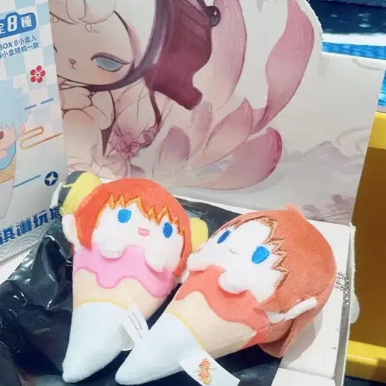 [BUNJANG] Gintama Kamui Kagura Ice Cream Plush Bundle Set / (새상품)은혼 카무이 카구라 아이스크림 누이 일괄