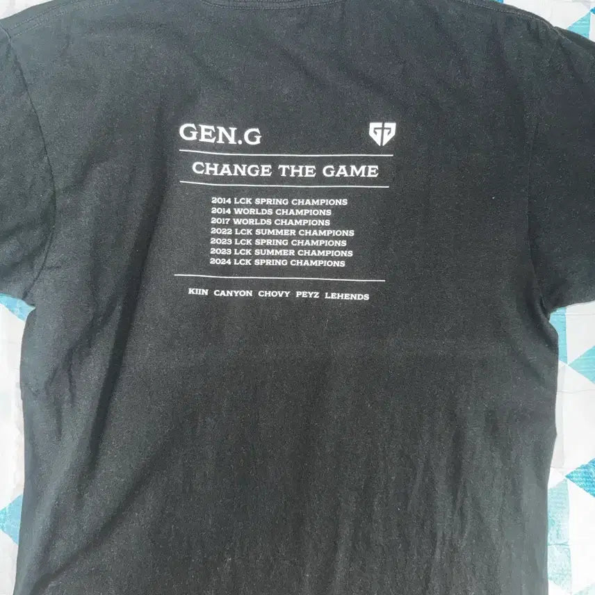 [BUNJANG] Gen.G LCK Championship POPEET T-shirt (L) / 젠지 geng lck우승 포핏 티셔츠 L