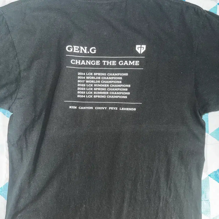[BUNJANG] Gen.G LCK Championship POPEET T-shirt (L) / 젠지 geng lck우승 포핏 티셔츠 L