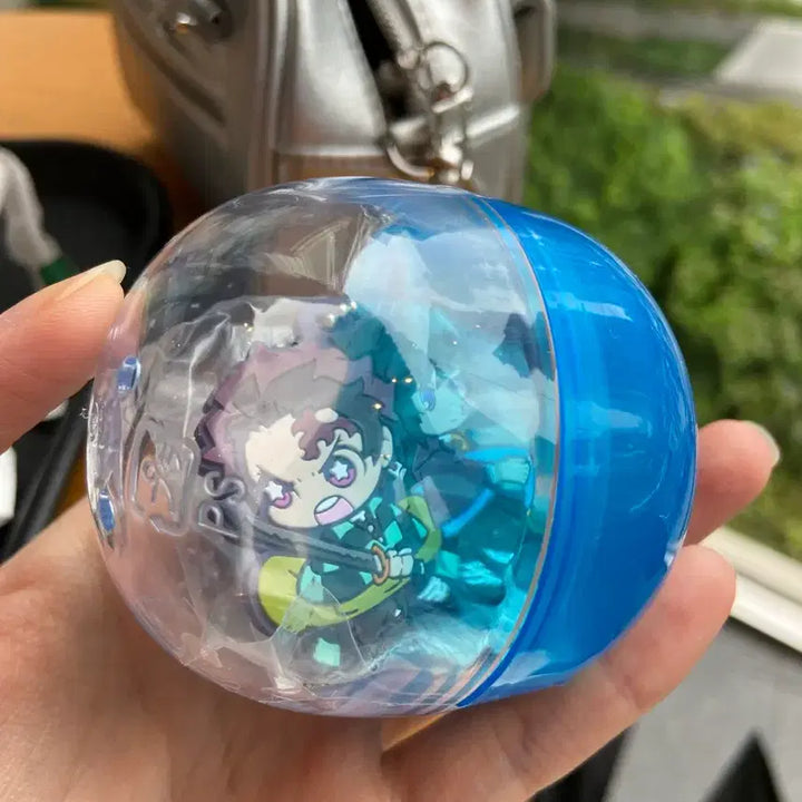 [BUNJANG] Demon Slayer Caravan Choco Rubber Mascot Keyring - Tanjiro &amp; Giyu / 귀멸의 칼날 캬라반쵸코 러버 마스코트 탄지로 기유 키링 판매
