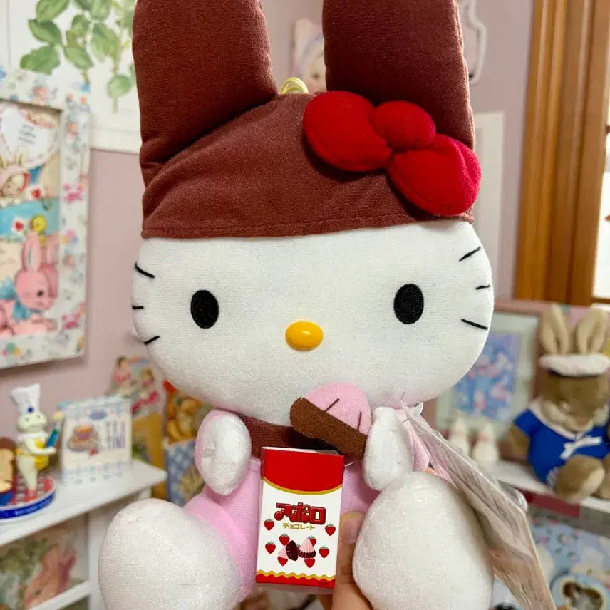 [BUNJANG] Vintage Sanrio Hello Kitty Meiji Apollo Collaboration Doll / (오늘까지 5.7 할인)(배송비무료)고전 산리오 키티x메이지 아폴로