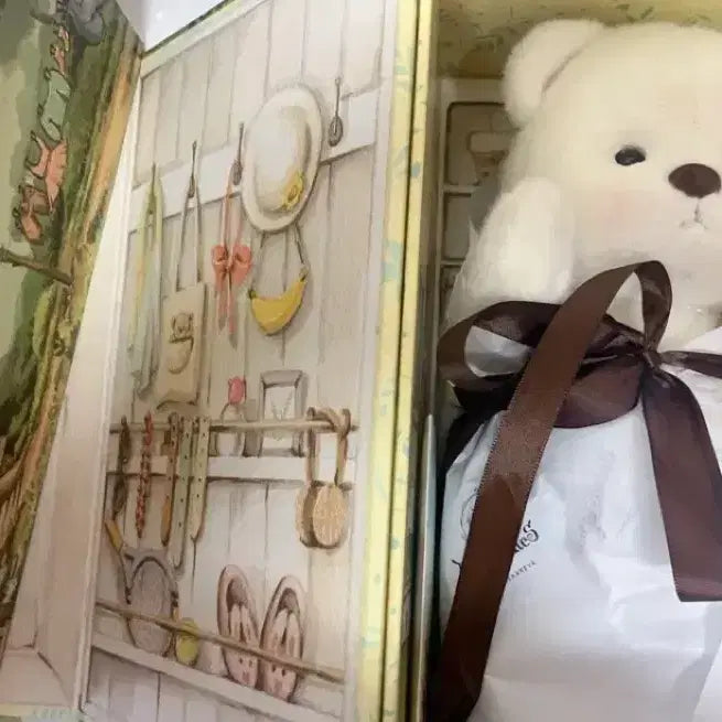 [BUNJANG] Teddy Tales Rena Bear Medium White Bear Plush / 테디테일즈 레나베어 화이트곰인형 미디엄 M