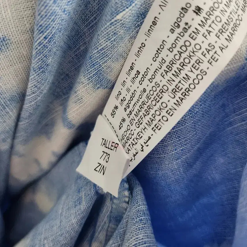 [SOLD OUT] 새상품)) 자라 린넨 타이 다이 패턴 원피스 44~66