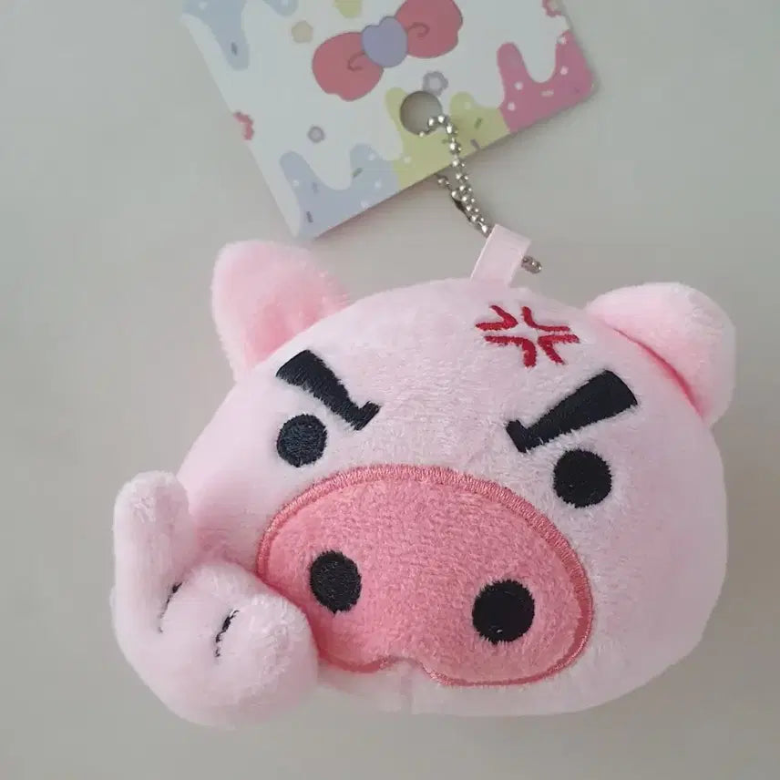 [BUNJANG] BuRiBuRiMon Face Plush Keychain New / 부리부리몬 얼굴 인형 키링 새상품