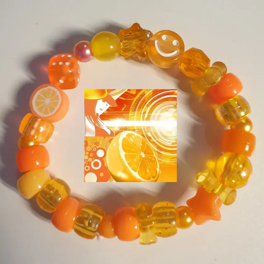 [BUNJANG] Frutiger Dorfic Beaded Bracelet / frutiger dorfic 프루티거 비즈 팔찌 ((사진보다 덜 형광색