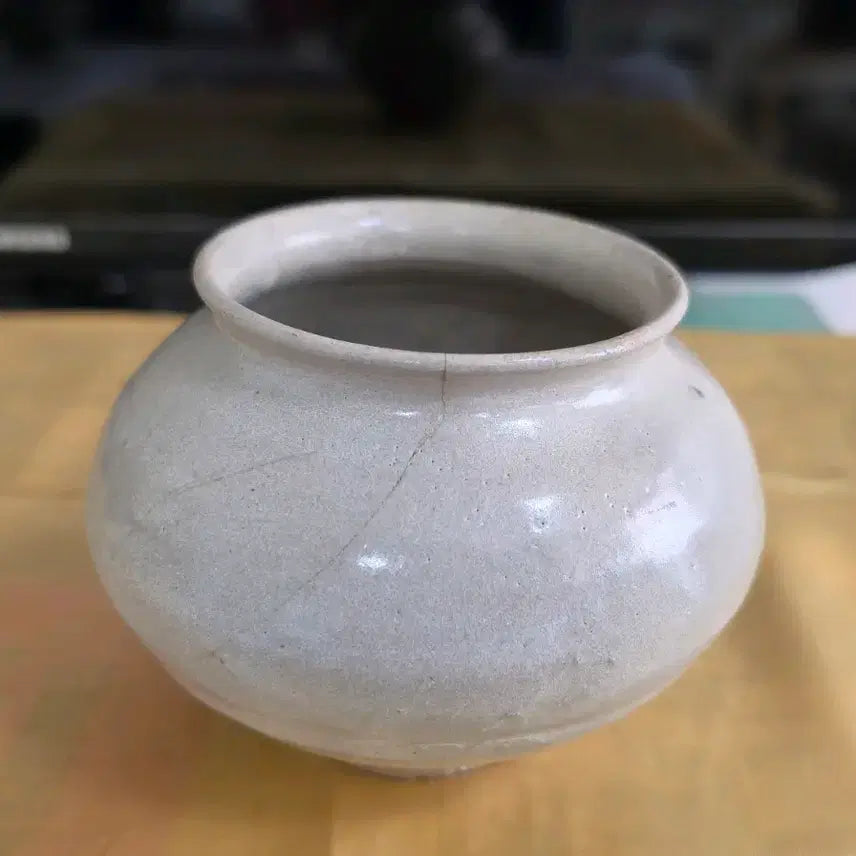 [BUNJANG] Joseon Dynasty White Porcelain Jar (Baekja Ho) Small Moon Jar / 조선시대 백자 항아리(백자호) 작은 달항아리