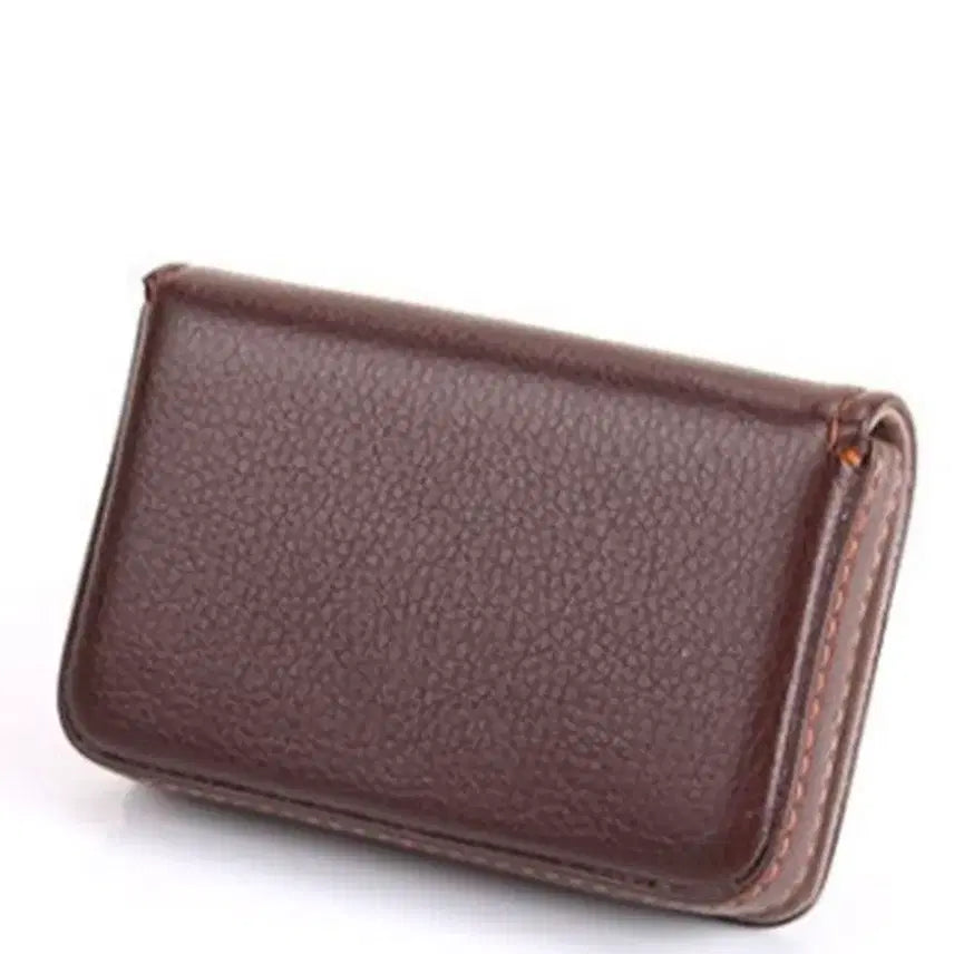[BUNJANG] Basic PU Leather Magnetic Business Card Holder / 새제품 베이직 PU레더 마그네틱 명함케이스, 컬러 5가지색상 브라운