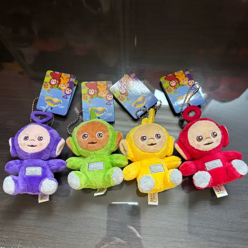 [BUNJANG] Teletubbies Po Laa-Laa Tinky Winky Dipsy Doll Keyring Bundle Set / 일괄) 텔레토비 보라돌이 뚜비 나나 뽀 인형 키링